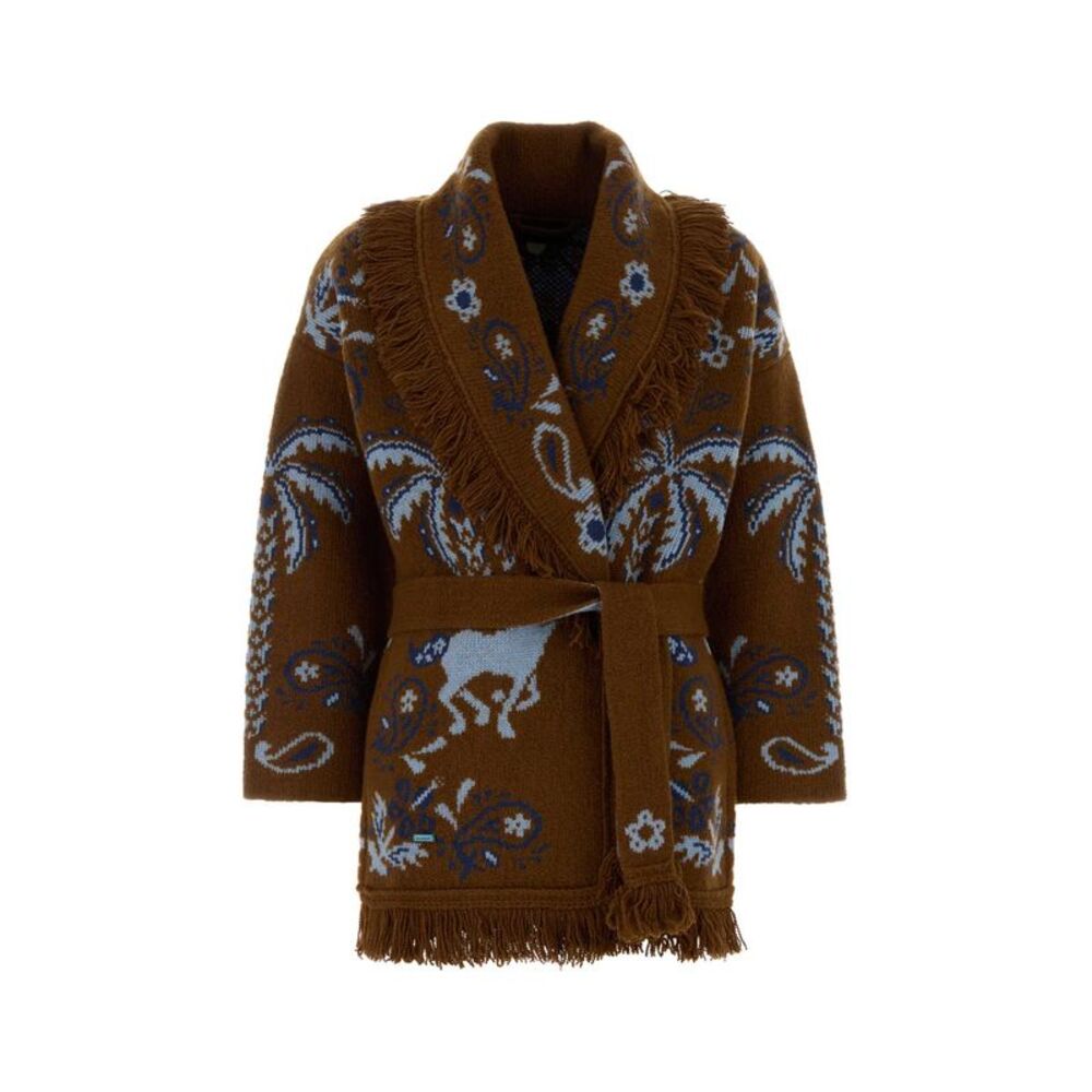 Alanui Women Embroidered Wool Blend Island Roots Cardigan